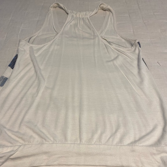 Silver and White Striped Women's Top - Picture 4 of 4